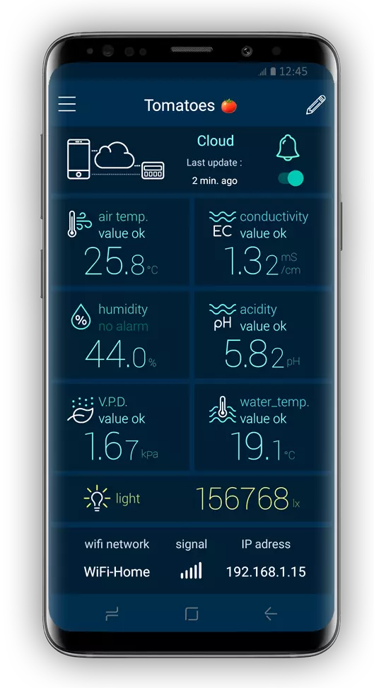 real-time data on smartphone